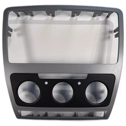 Rámeček rádio 1Z0 858 069 DQ, facelift, manuální klimatizace, tmavě stříbrná WD1