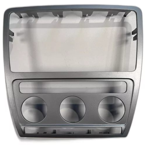 Rámeček rádio 1Z0 858 069 J, před faceliftem, RS, automatická klimatizace, leštěný hliník 2AV