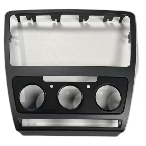 Rámeček rádio 1Z0 858 069 DQ, facelift, manuální klimatizace, šedá metal