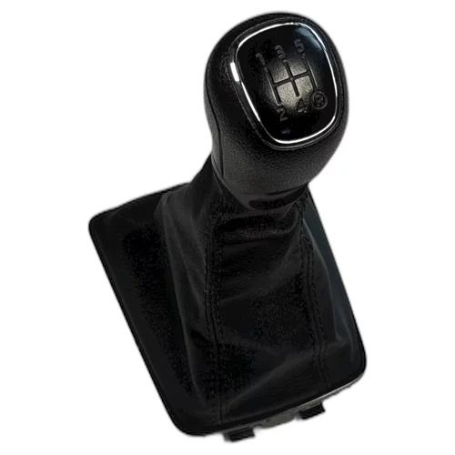 Hlavice řadící páky s manžetou, Fabia III, 5-stupňový manuál, kožená, HL06