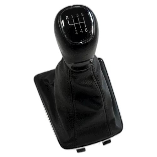 Hlavice řadící páky s manžetou, Fabia III, 6-stupňový manuál, kožená, HL09