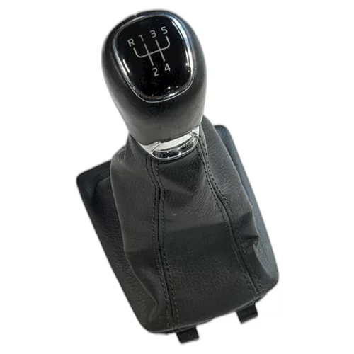 Hlavice řadící páky s manžetou, Fabia III, 5-stupňový manuál, kožená, HL12