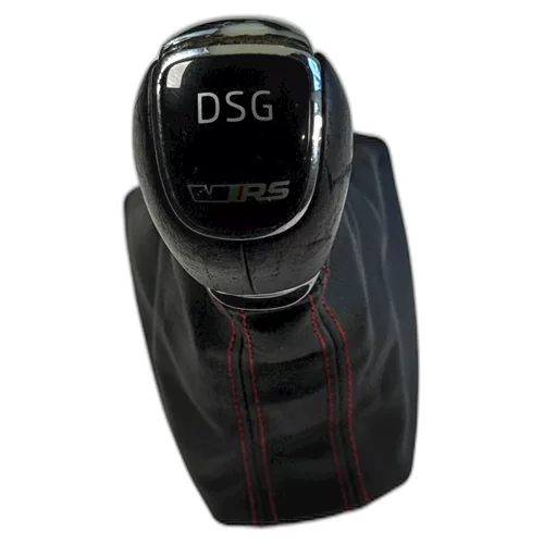 Hlavice řadící páky s manžetou, Octavia III, DSG, VRS, kožená, HL54