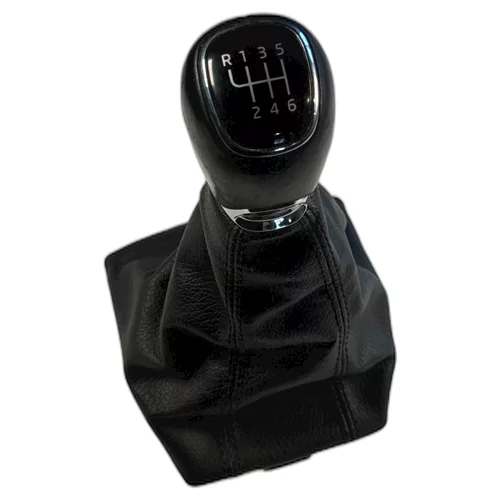 Hlavice řadící páky s manžetou, Octavia III, 6-stupňový manuál, kožená, HL58