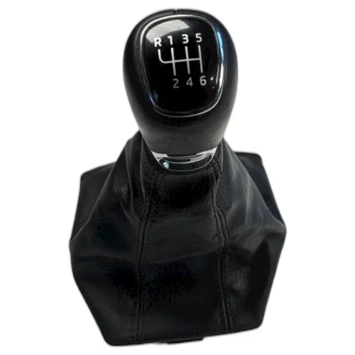 Hlavice řadící páky s manžetou, Octavia III, 6-stupňový manuál, kožená, HL66